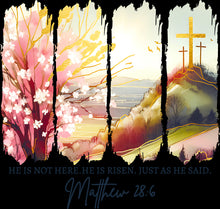 Load image into Gallery viewer, DTF Transfer – He is Risen Multi Sizes (RE-SC001)
