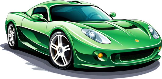 DTF Transfer – Sports Car Green Multi Sizes (AM-SP001)