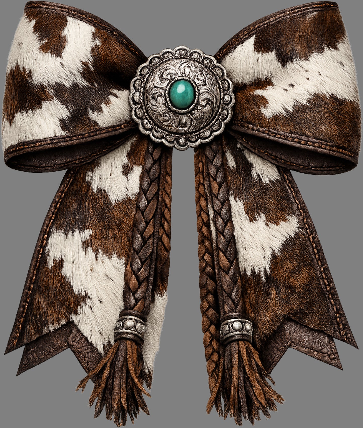 DTF Transfer – Cow Leather Bow Multi Sizes (BW-CT001)