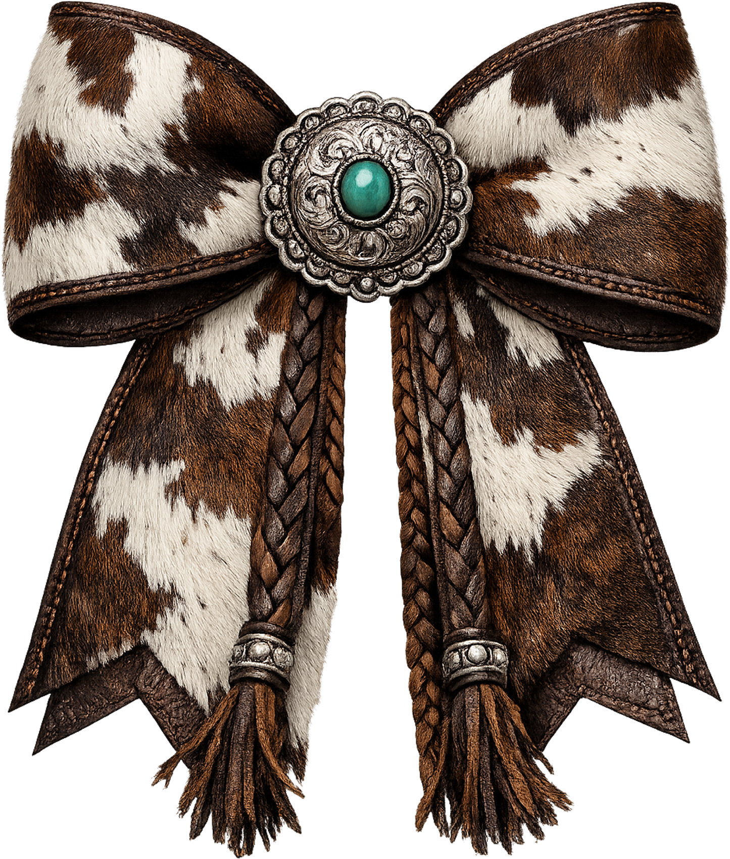 DTF Transfer – Cow Leather Bow Multi Sizes (BW-CT001)