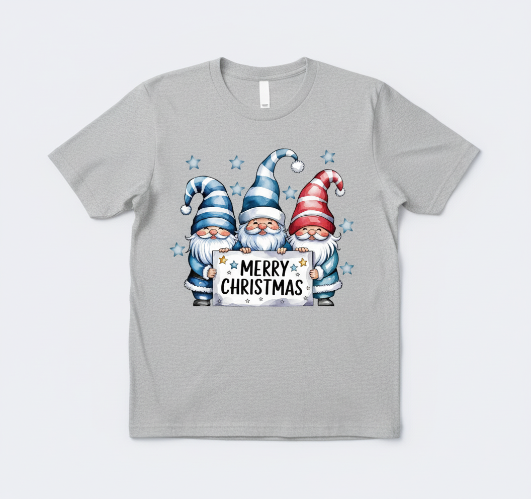 DTF Transfer - Gnome Merry Christmas Multi Size