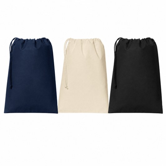 Blank Cotton Drawstring Sacks – 4 Pack