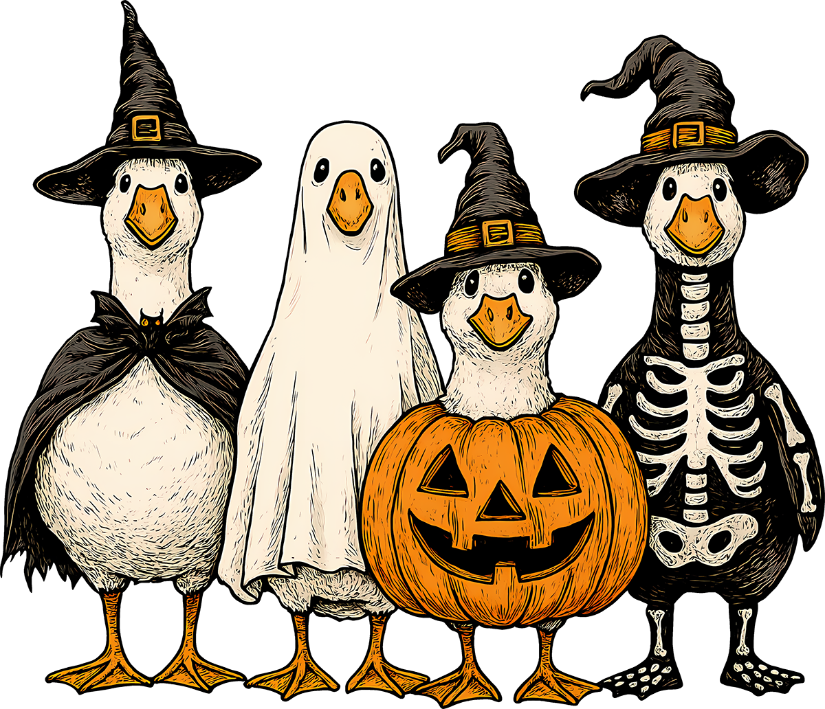 DTF Transfer – Halloween Ducks Multi Sizes (HA-AN001)