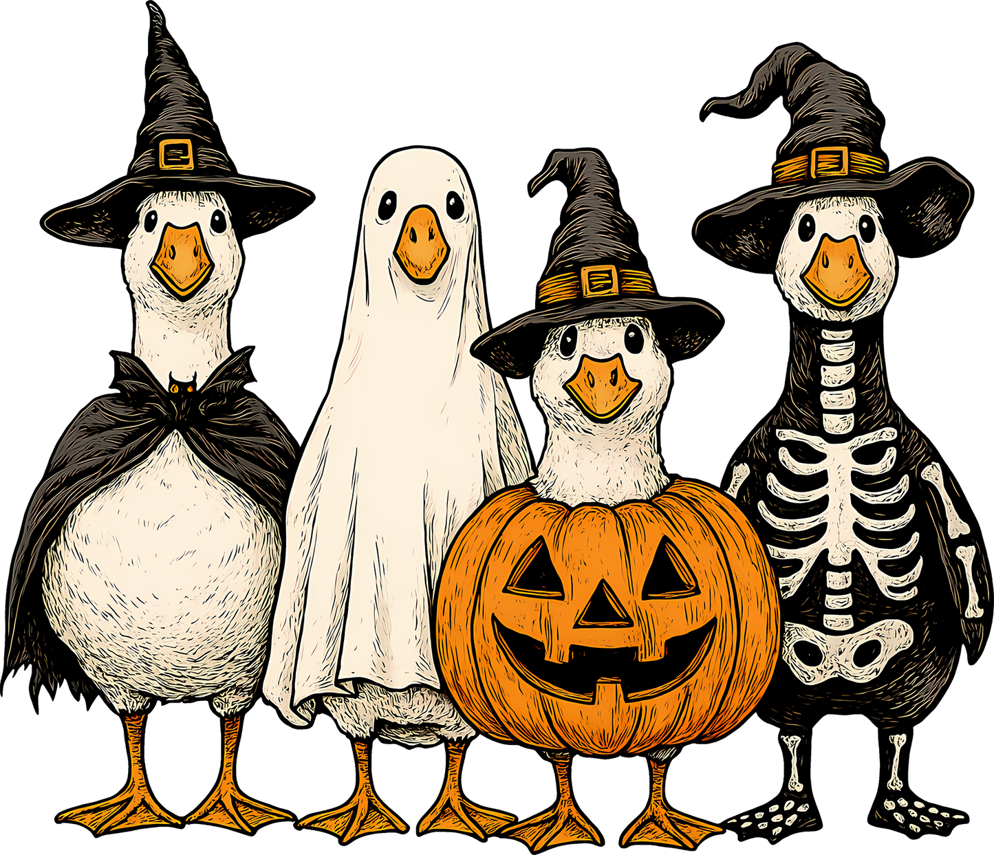 DTF Transfer – Halloween Ducks Multi Sizes (HA-AN001)