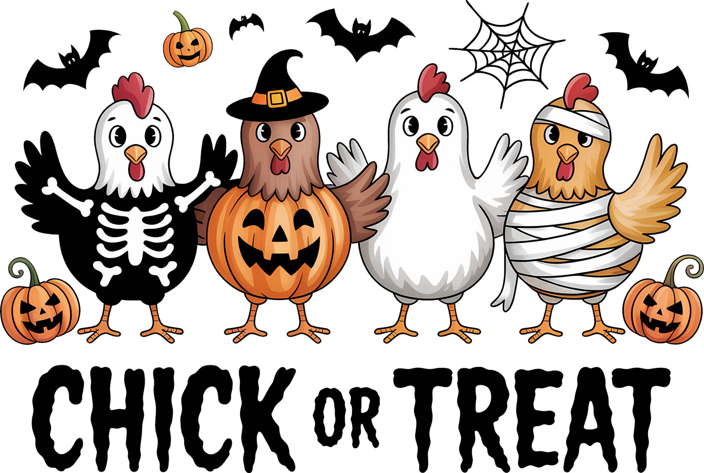 DTF Transfer – Chick or Treat Multi Sizes (HA-AN002)