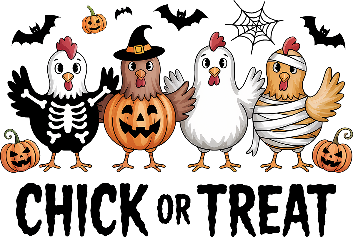 DTF Transfer – Chick or Treat Multi Sizes (HA-AN002)