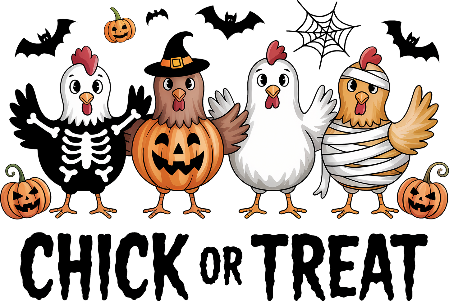 DTF Transfer – Chick or Treat Multi Sizes (HA-AN002)