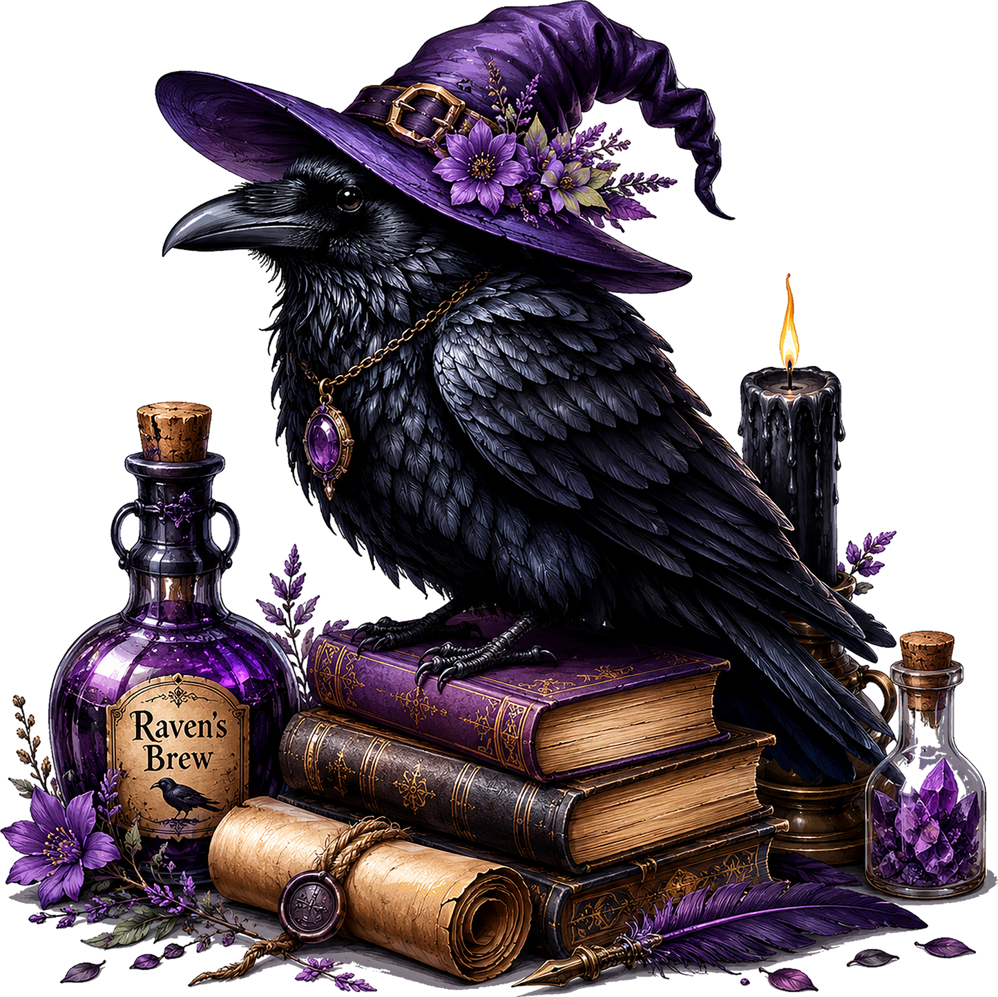 DTF Transfer –Halloween Raven A Multi Sizes (HA-AN007)