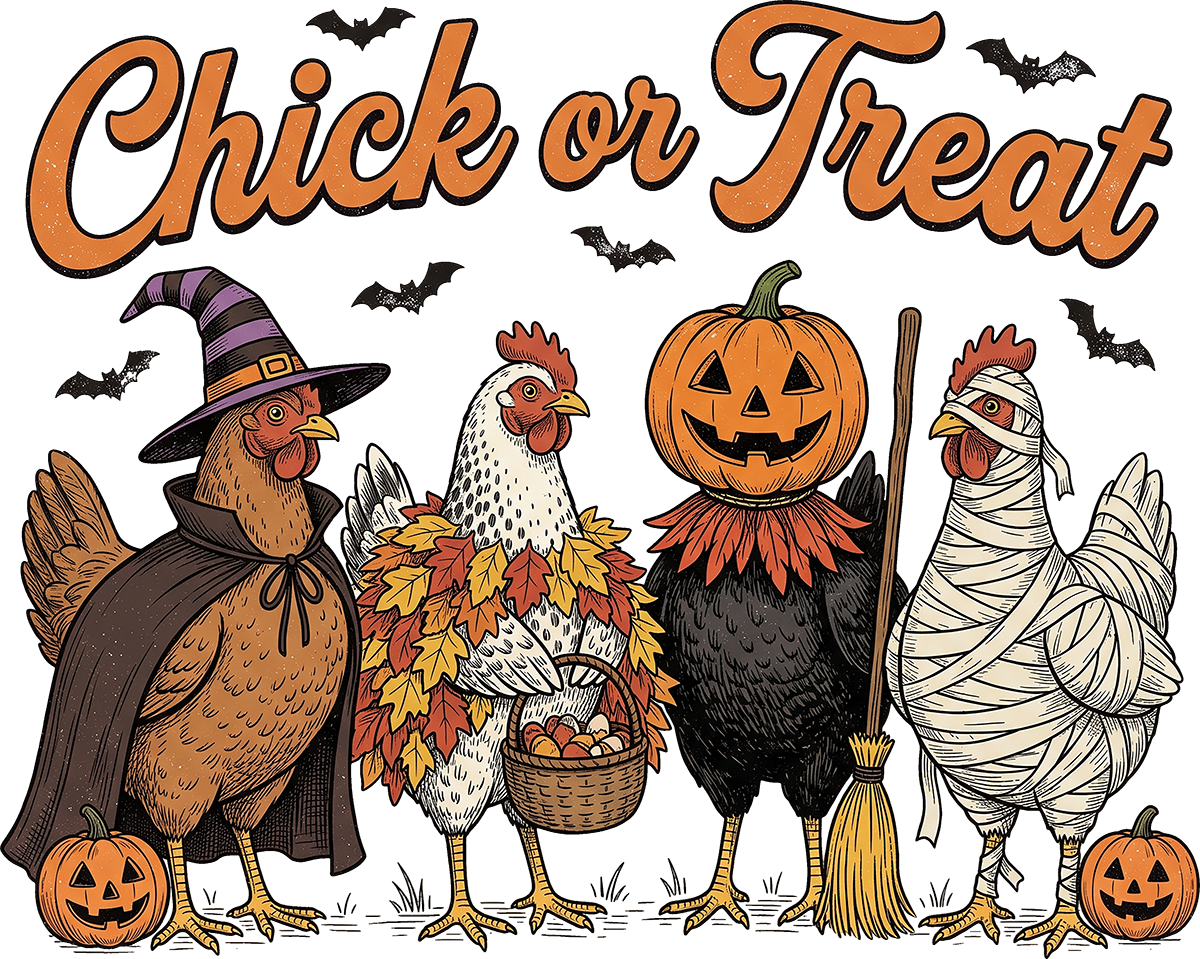 DTF Transfer - Chick or Treat B (HA-AN008)