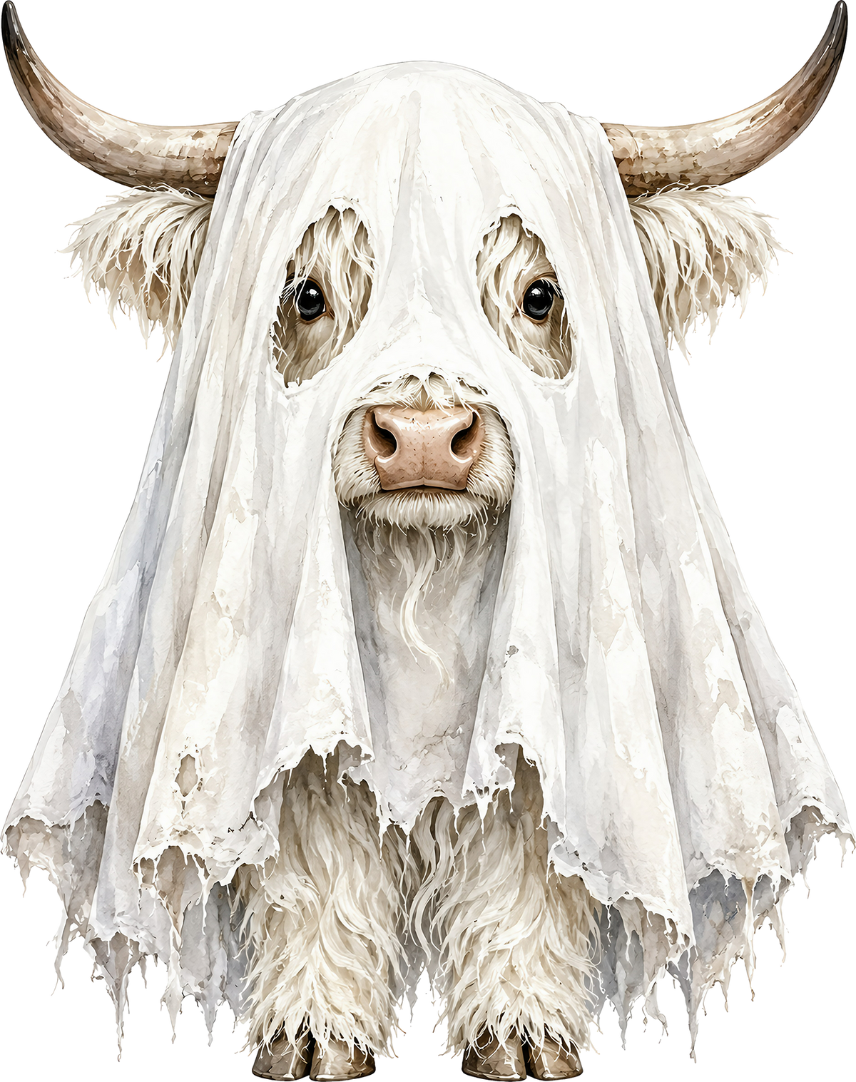 DTF Transfer - Cow DressedGhost A (HA-CW001)