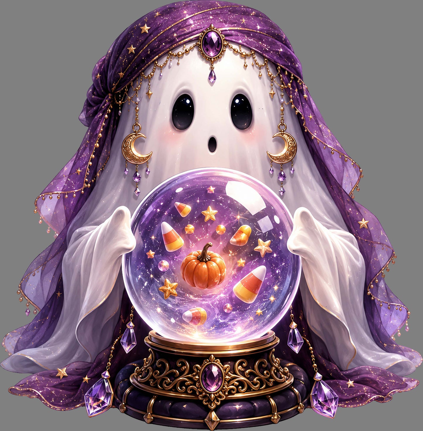 DTF Transfer – Witchy Ghost A Multi Sizes (HA-GH008)