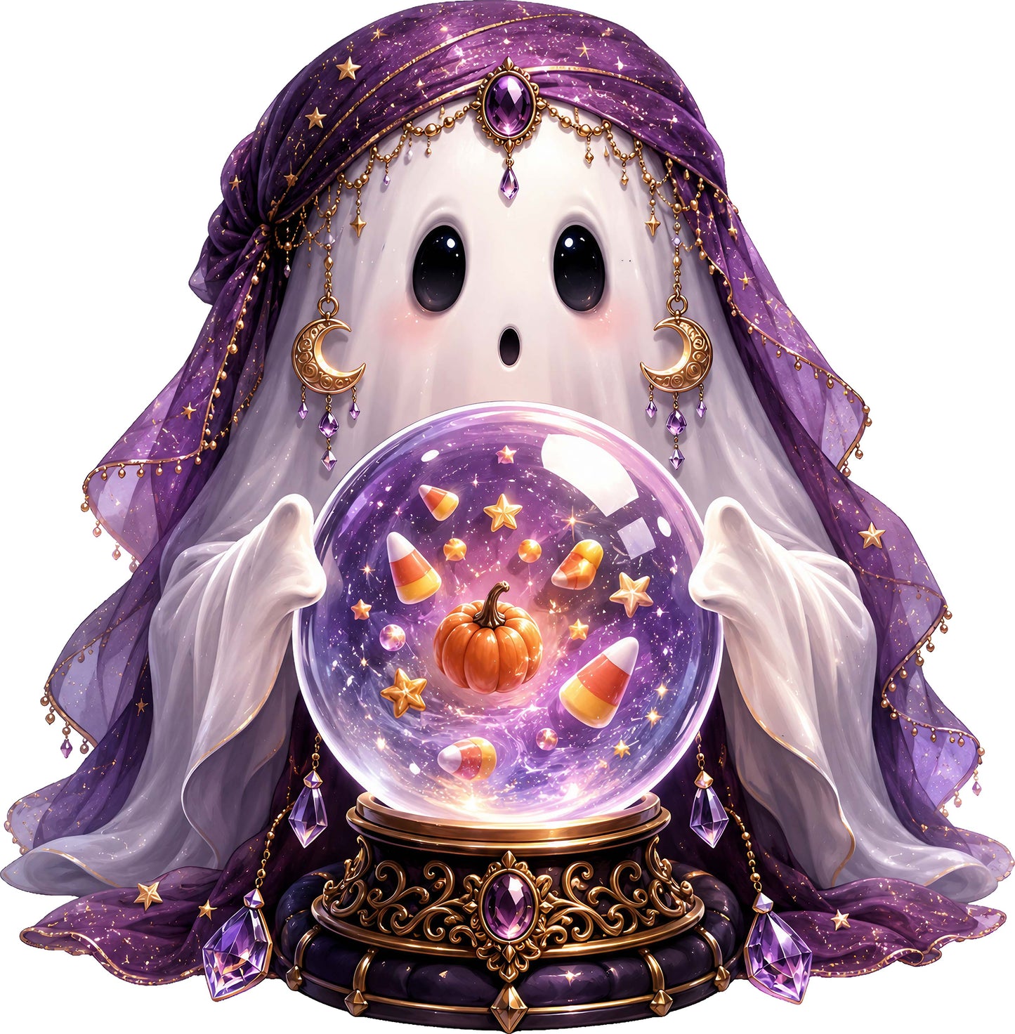 DTF Transfer – Witchy Ghost A Multi Sizes (HA-GH008)