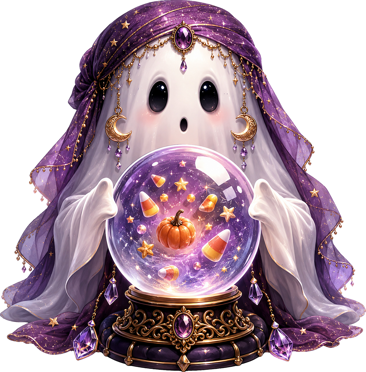 DTF Transfer – Witchy Ghost A Multi Sizes (HA-GH008)