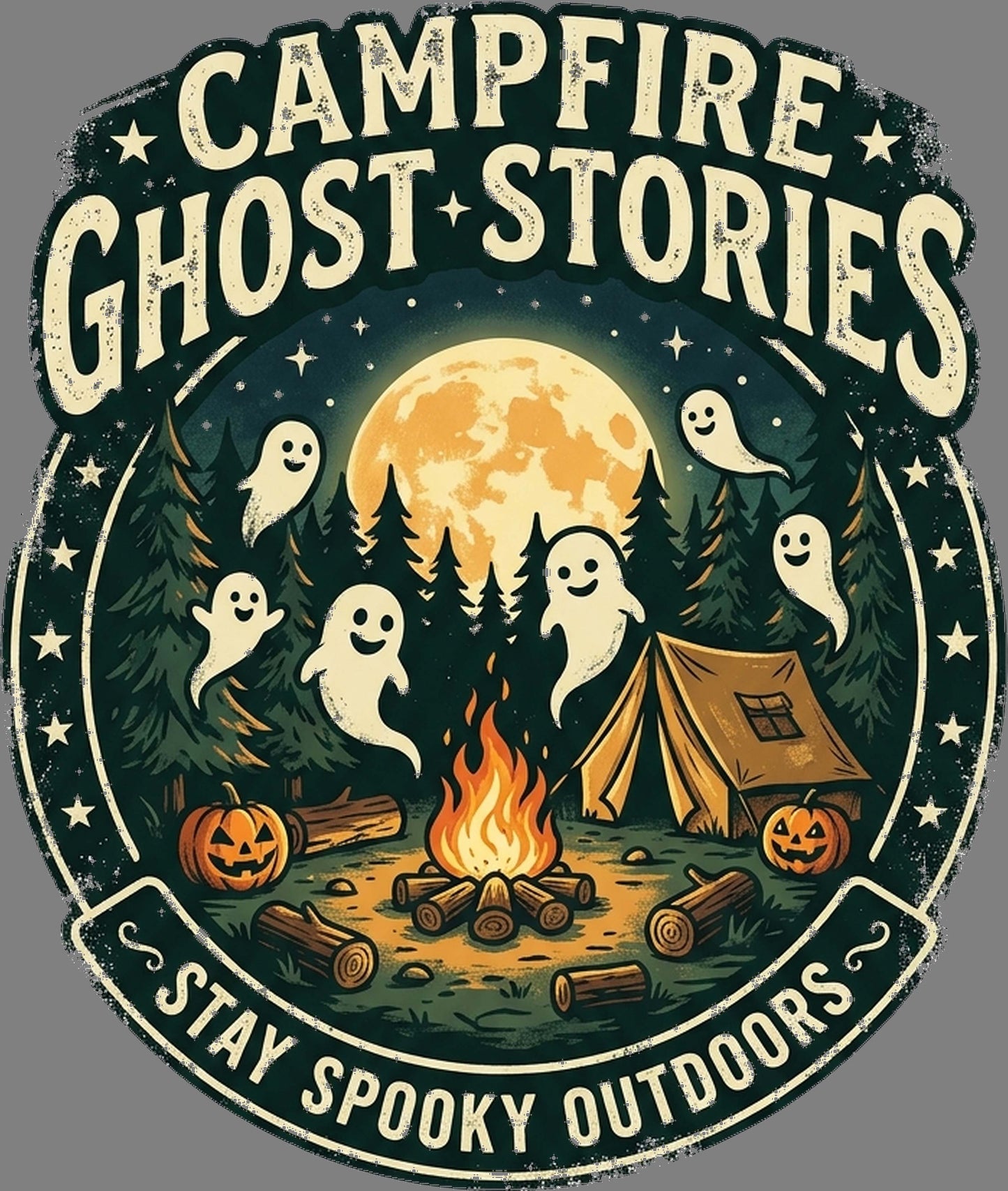 DTF Transfer – Ghost Camp Stories Multi Sizes (HA-GH009)