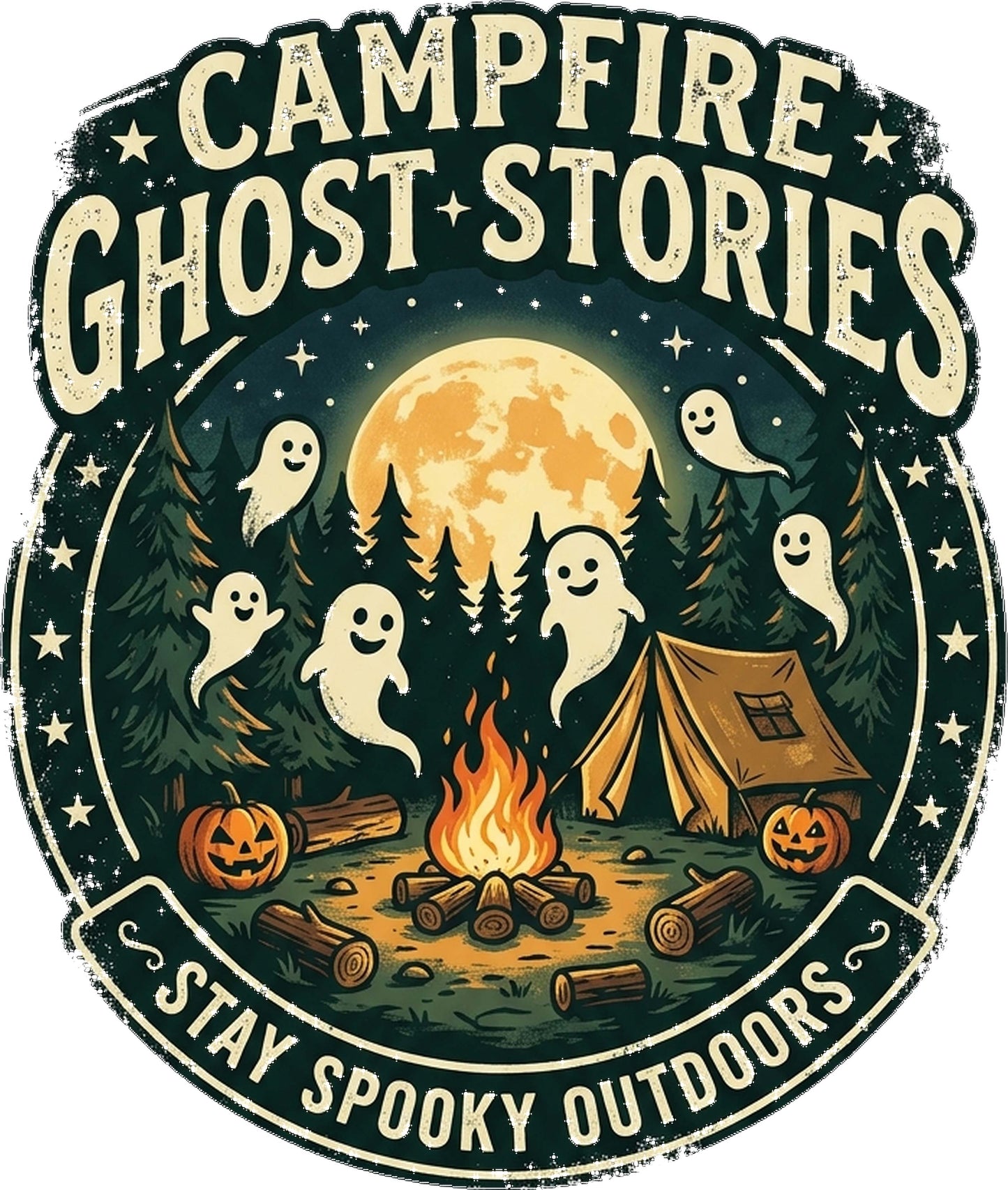 DTF Transfer – Ghost Camp Stories Multi Sizes (HA-GH009)