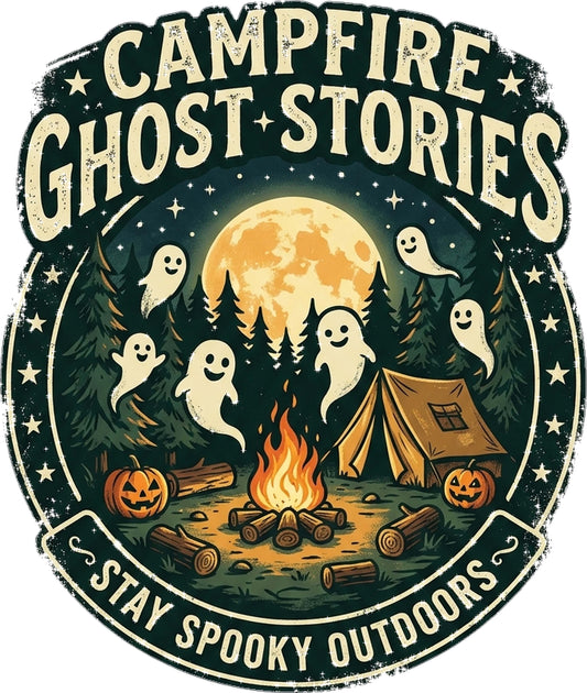 DTF Transfer – Ghost Camp Stories Multi Sizes (HA-GH009)
