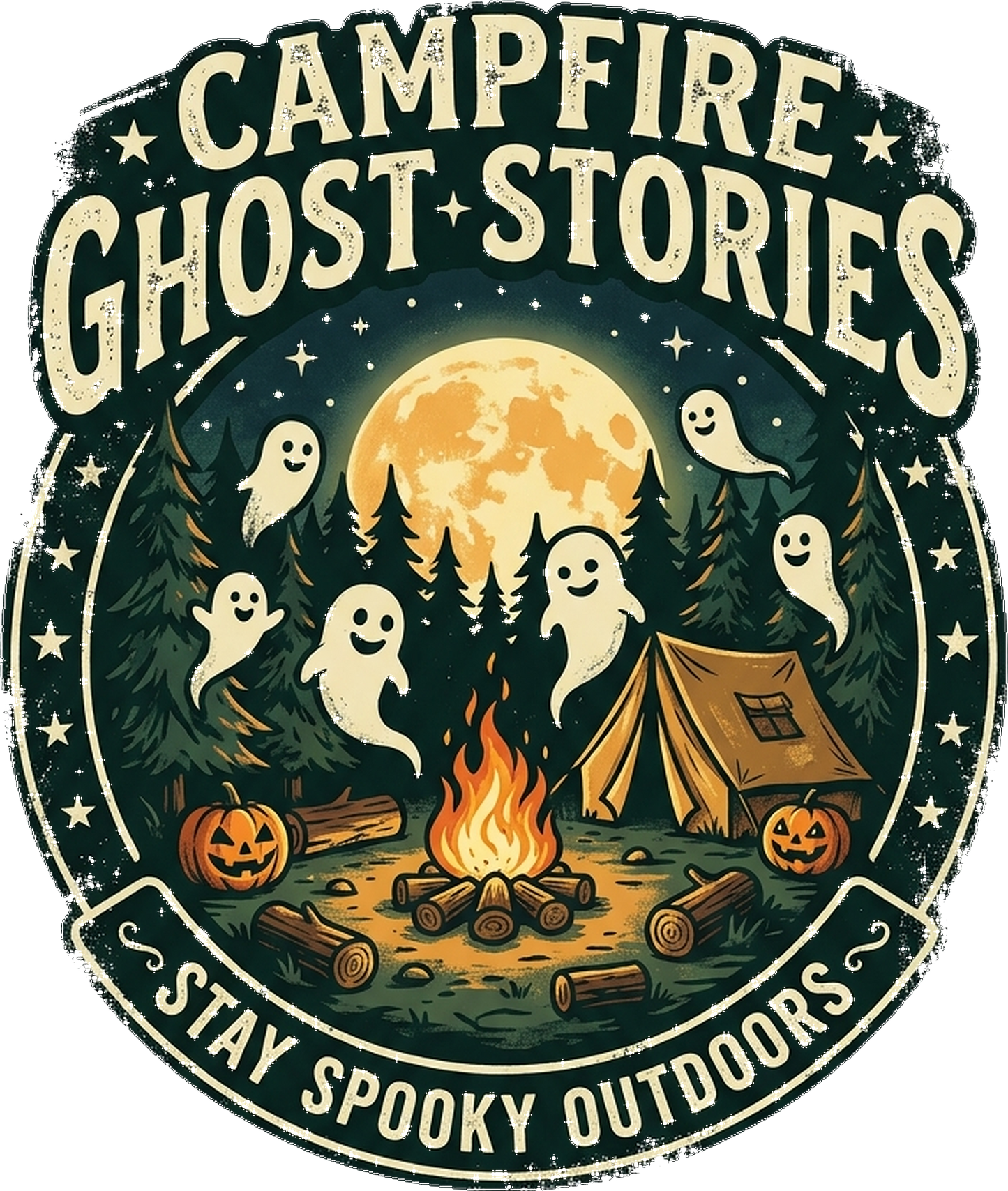 DTF Transfer – Ghost Camp Stories Multi Sizes (HA-GH009)