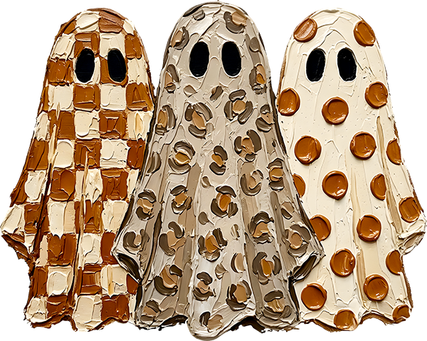 DTF Transfer – Ghosts Paint Trio A Multi Sizes (HA-GH013)