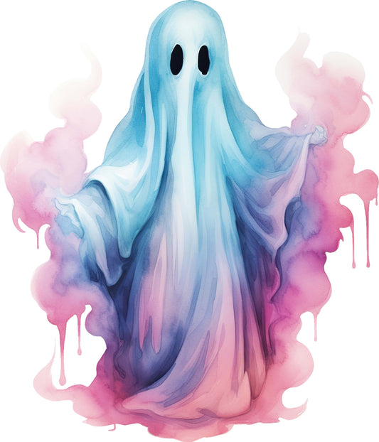 DTF Transfer – Blue Pink Ghost Multi Sizes (HA-GH014)