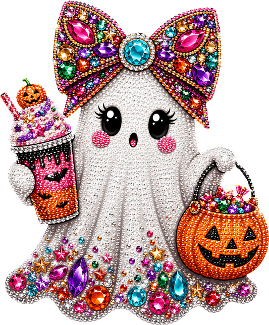 DTF Transfer – Rhinestone Ghost  Multi Sizes (HA-GH020)