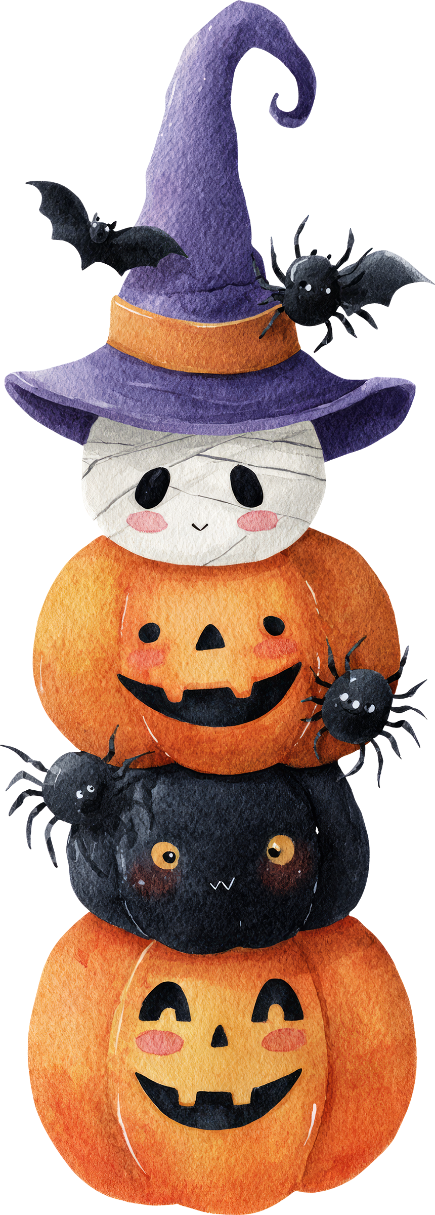 DTF Transfer - Jackolantern With Bow  (HA-JL003)