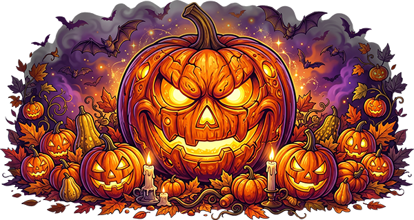 DTF Transfer - Jackolantern Scene A  (HA-JL004)