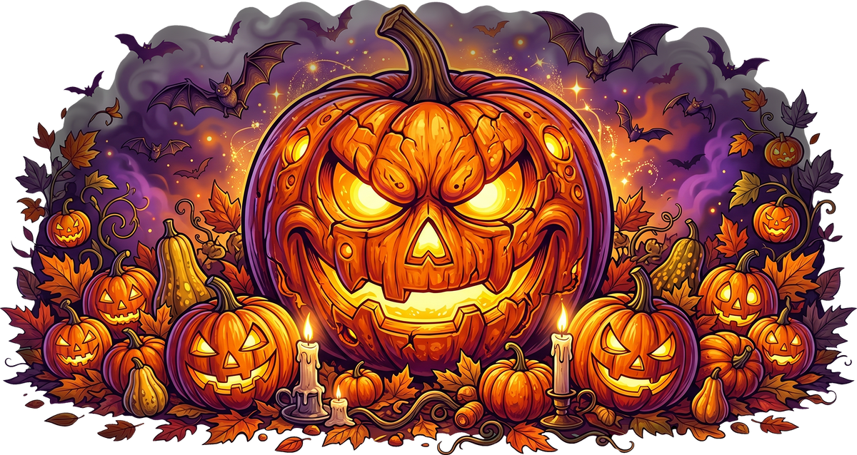DTF Transfer - Jackolantern Scene A  (HA-JL004)