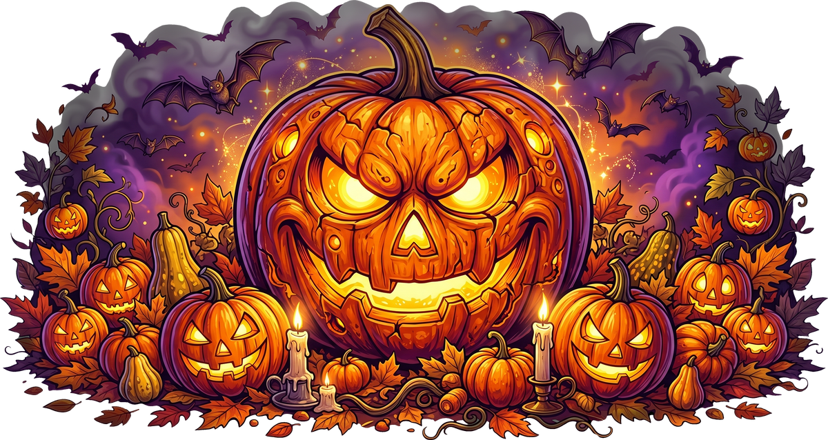 DTF Transfer - Jackolantern Scene A  (HA-JL004)