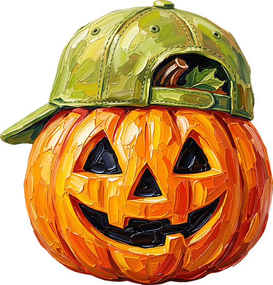 DTF Transfer –Jack O Lantern Paint Hat A Multi Sizes (HA-JL006)