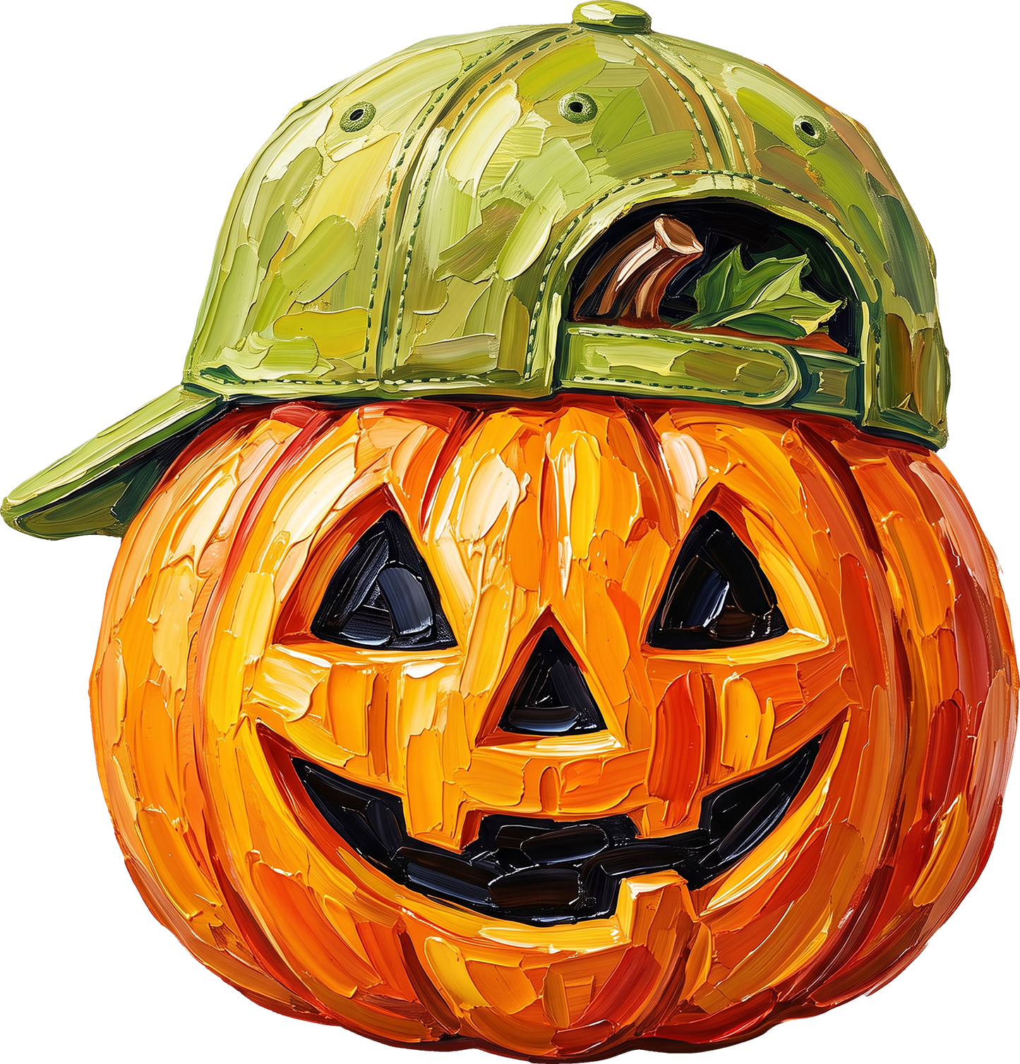 DTF Transfer –Jack O Lantern Paint Hat A Multi Sizes (HA-JL006)