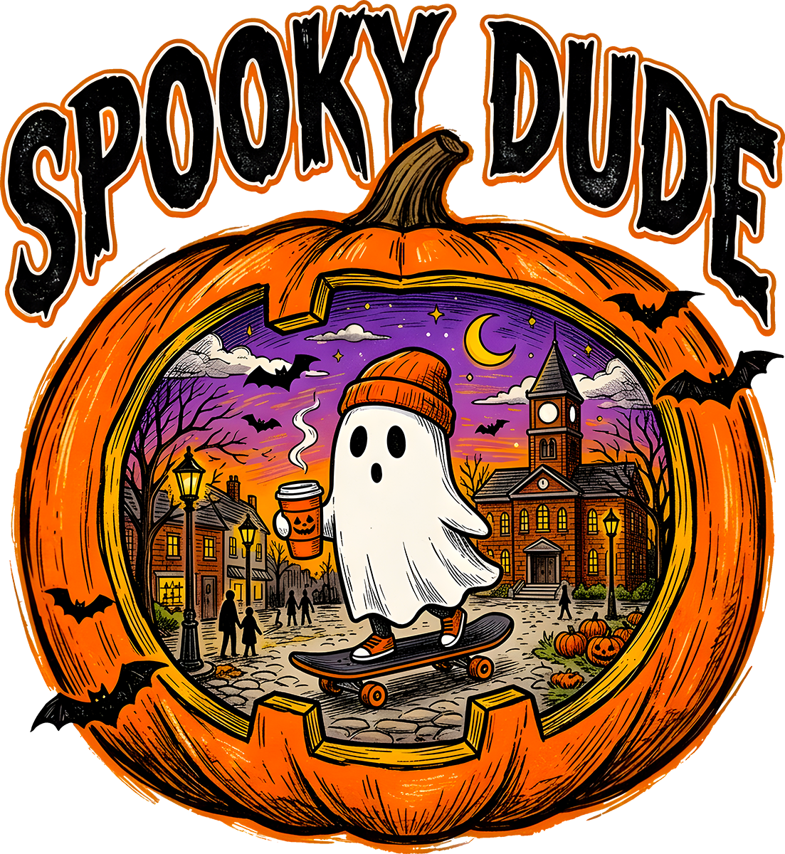 DTF Transfer –Spooky Dude Ghost A Multi Sizes (HA-MG001)