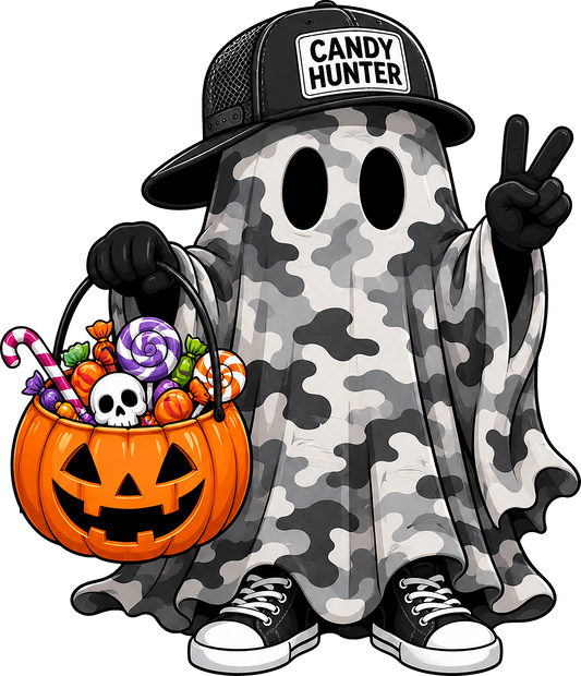 DTF Transfer – Ghost Candy Hunter Multi Sizes (HA-MG002)