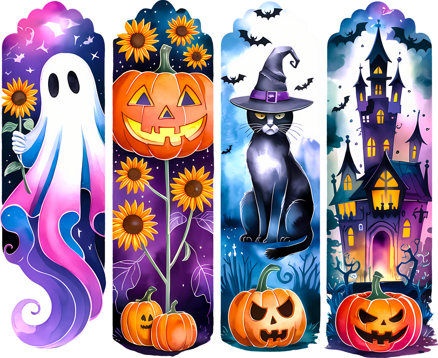 DTF Transfer – Dark Halloween Scene B Multi Sizes (HA-SC003)