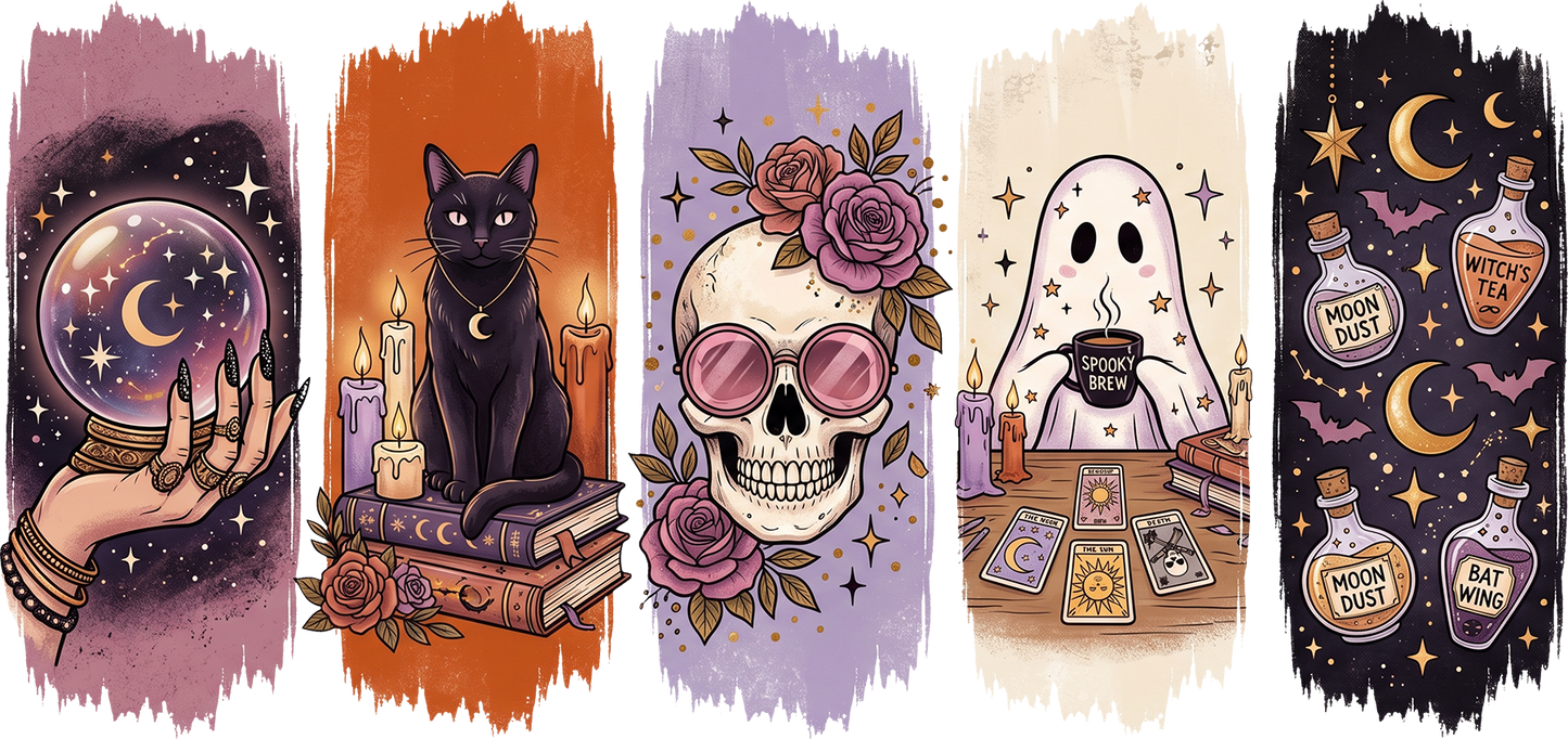 DTF Transfer – Halloween Scene Witchy A Multi Sizes (HA-SC006)