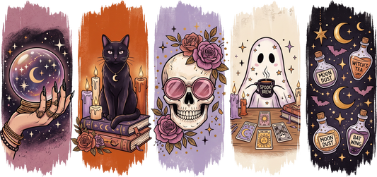 DTF Transfer – Halloween Scene Witchy A Multi Sizes (HA-SC006)
