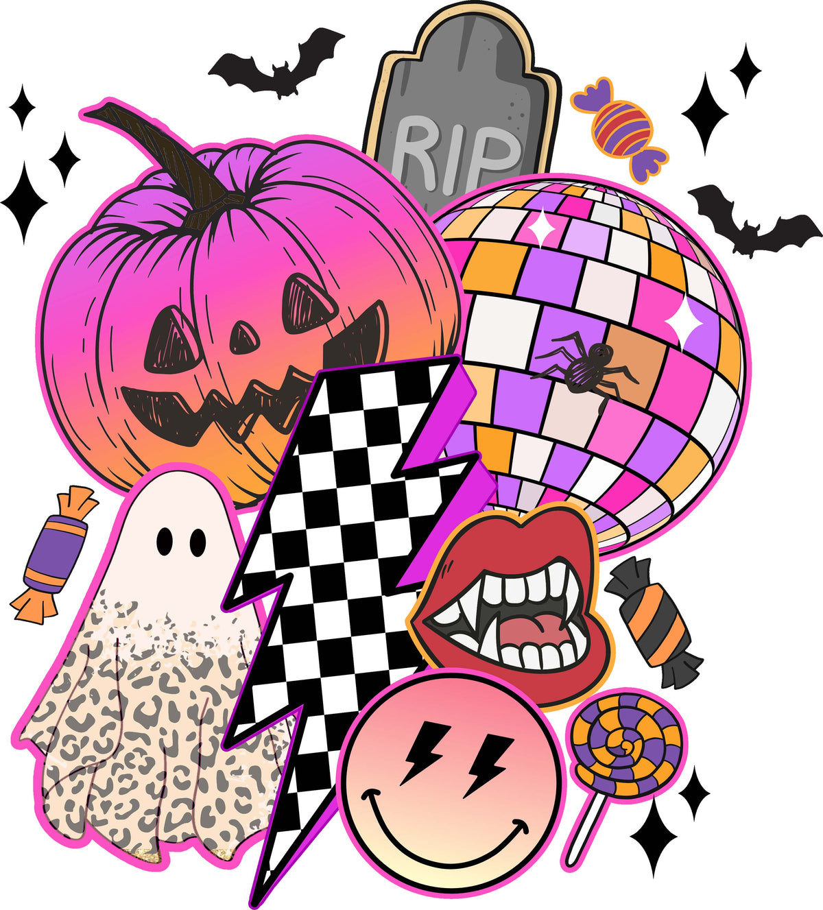 DTF Transfer - Fun Halloween Scene A (HA-SC009)