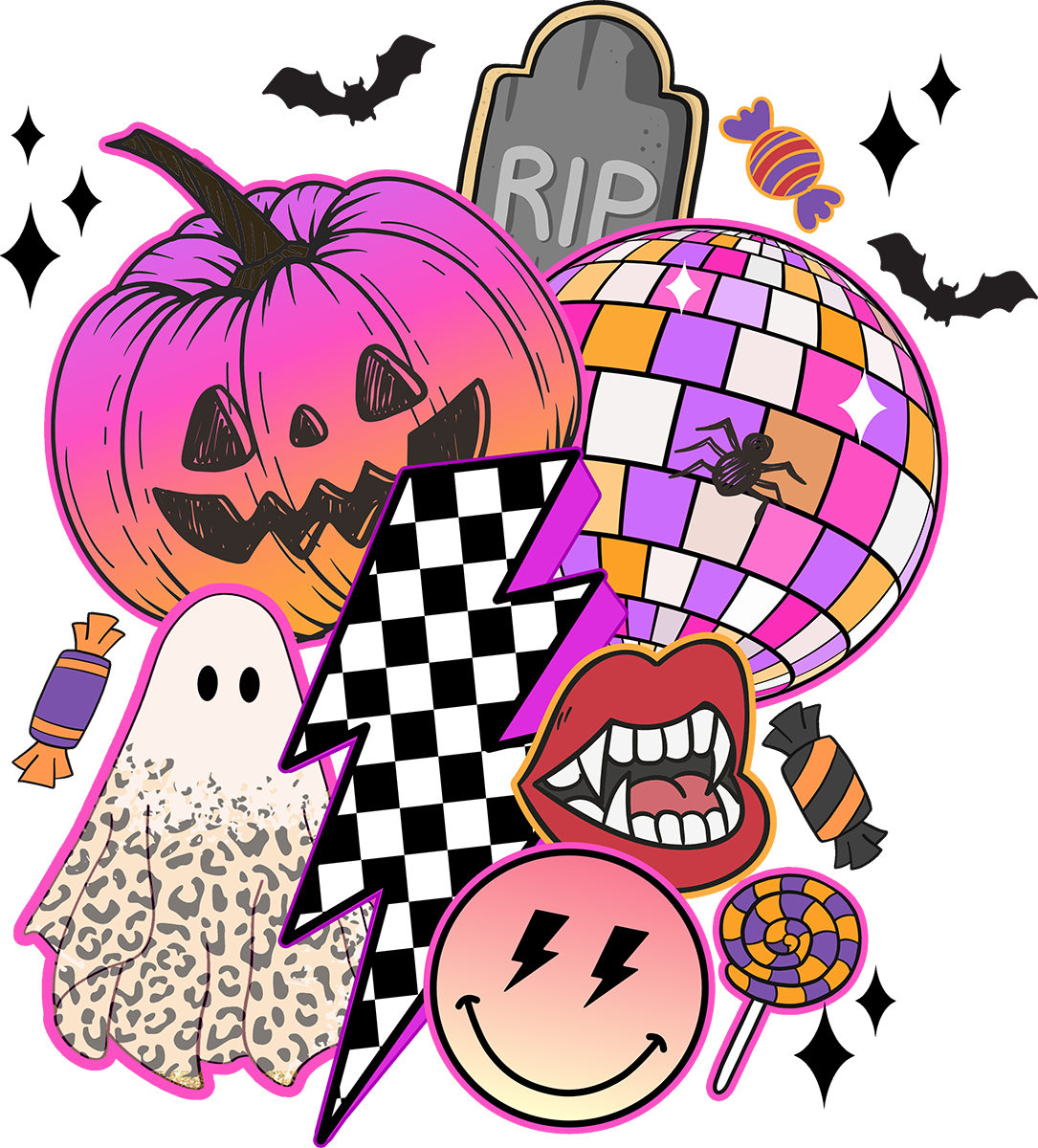 DTF Transfer - Fun Halloween Scene A (HA-SC009)