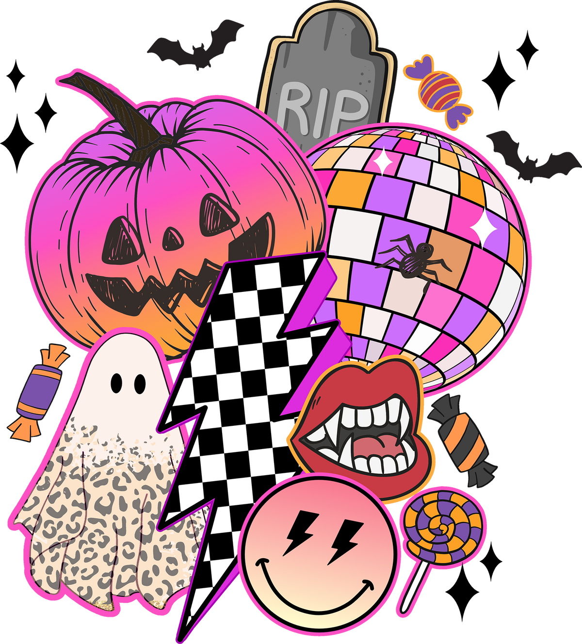 DTF Transfer - Fun Halloween Scene A (HA-SC009)