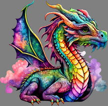 Load image into Gallery viewer, DTF Transfer – Watercolor Dragon Multi Sizes (MY-DR001)
