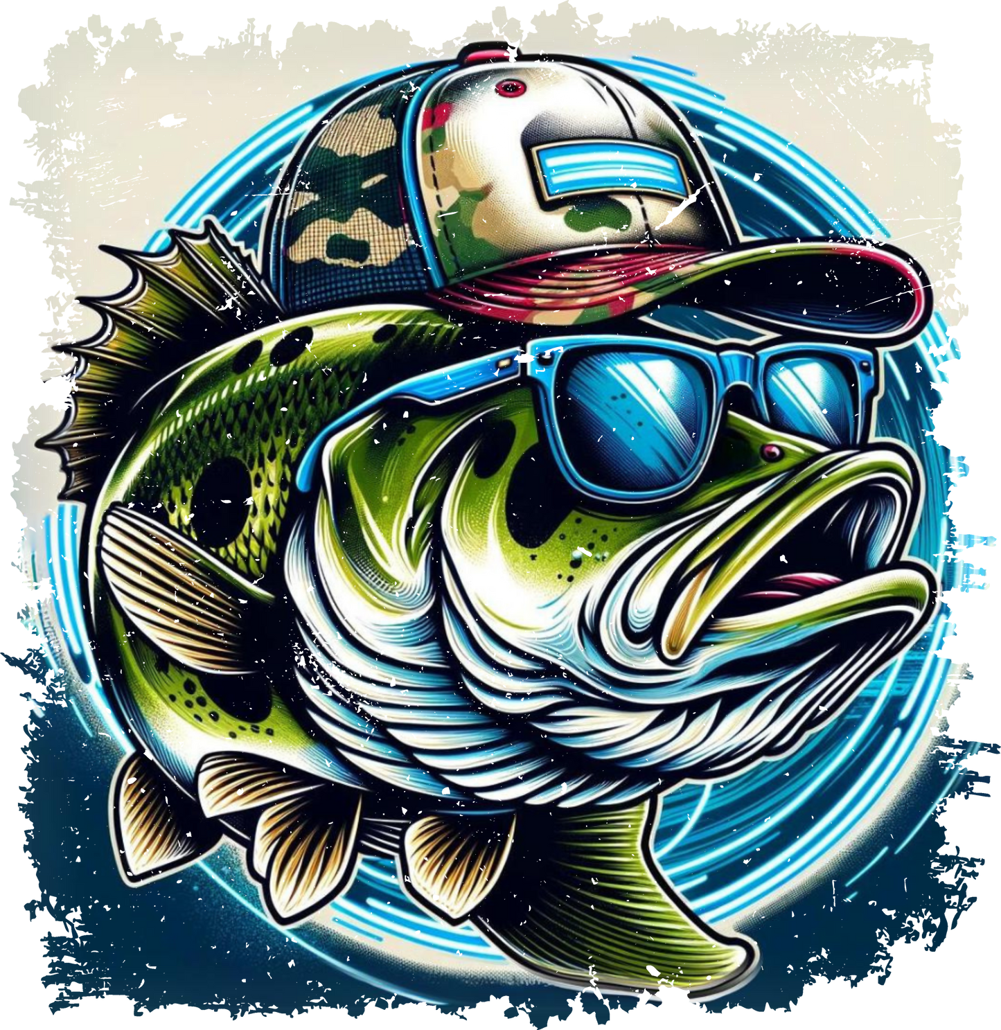 DTF Transfer – Fish Hat Multi Sizes (FI-SC006)