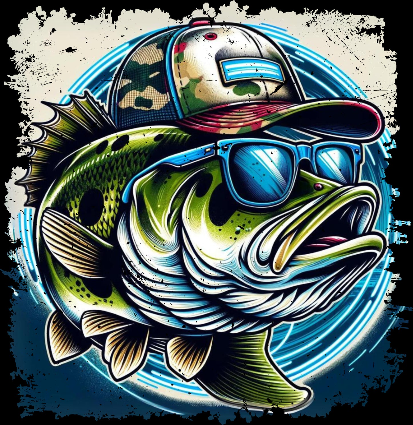 DTF Transfer – Fish Hat Multi Sizes (FI-SC006)