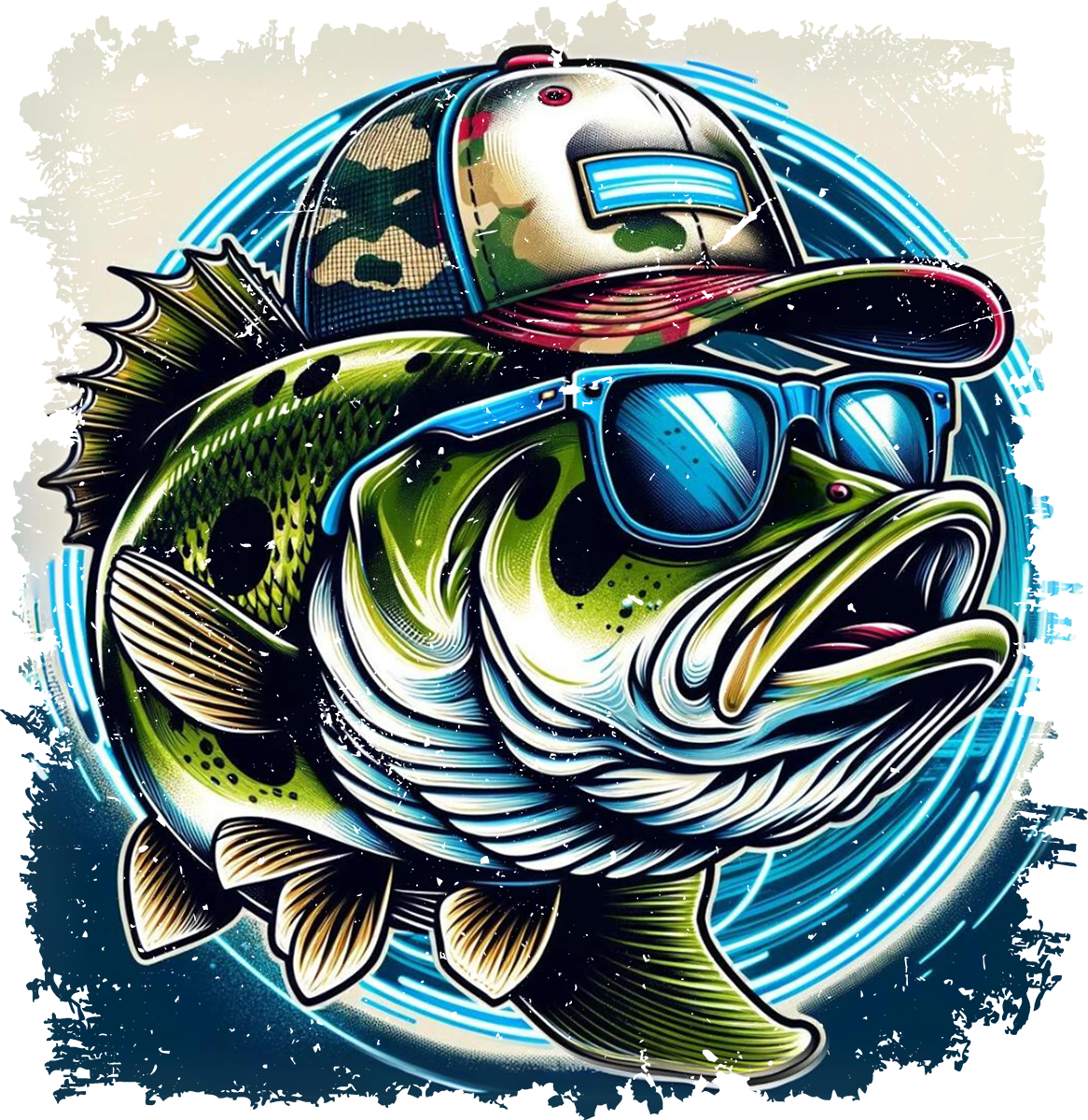 DTF Transfer – Fish Hat Multi Sizes (FI-SC006)