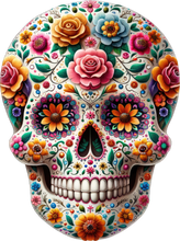 Load image into Gallery viewer, DTF Transfer – HG Skull Flowers Multi Sizes

