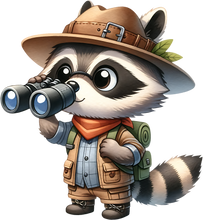 Load image into Gallery viewer, DTF Transfer – HH Raccoon Camper Multi Sizes
