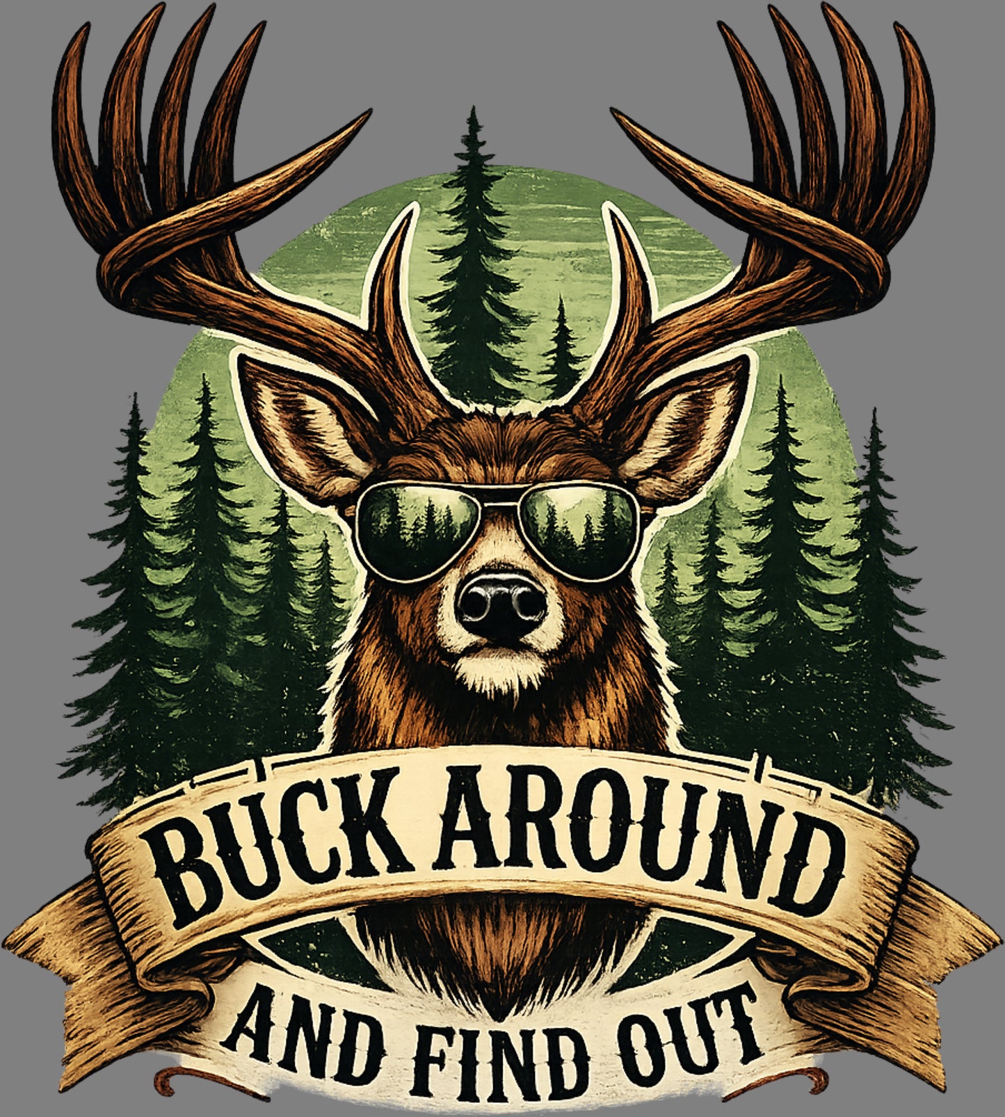 DTF Transfer – HK Buck Around Multi Sizes