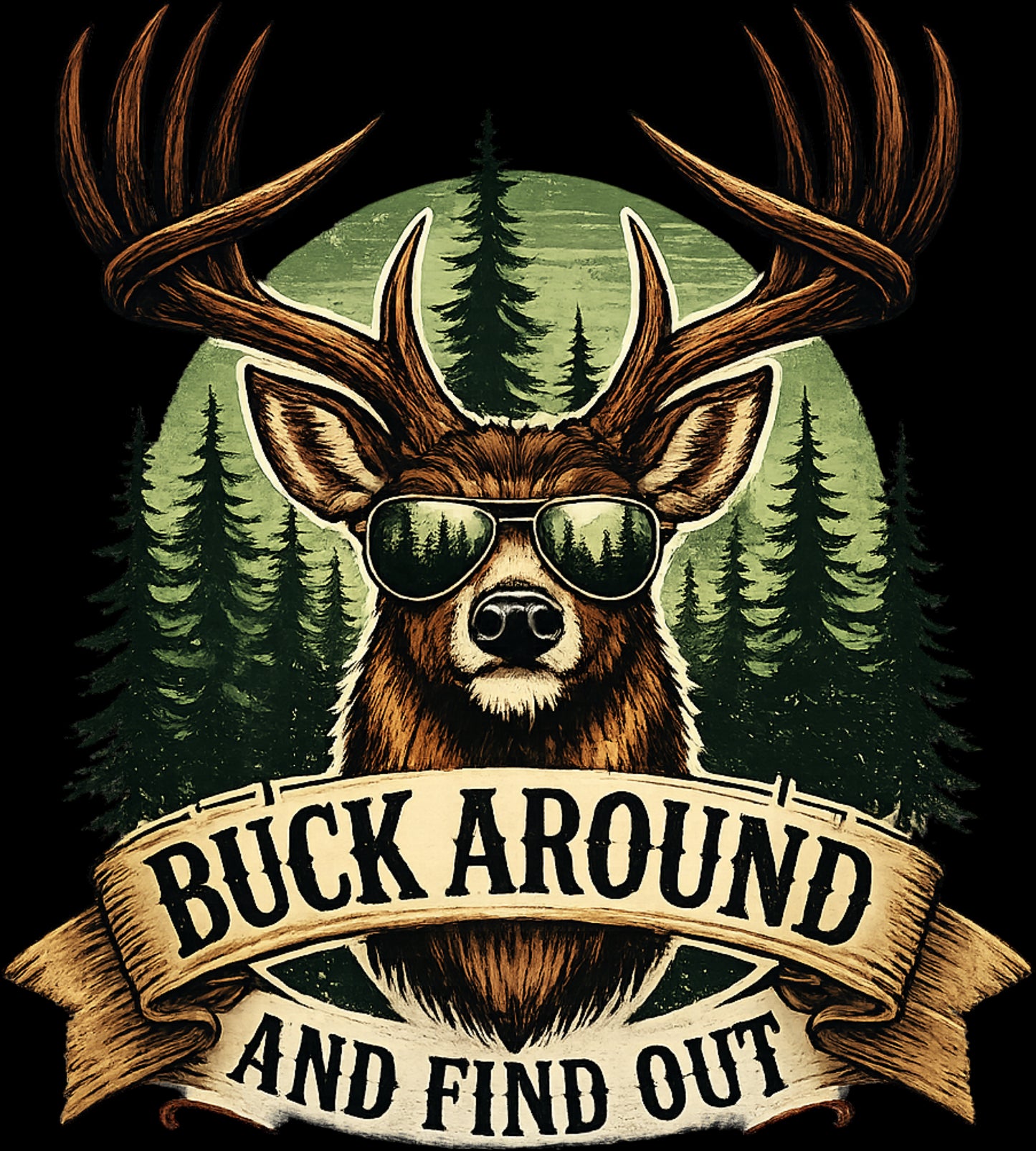 DTF Transfer – HK Buck Around Multi Sizes