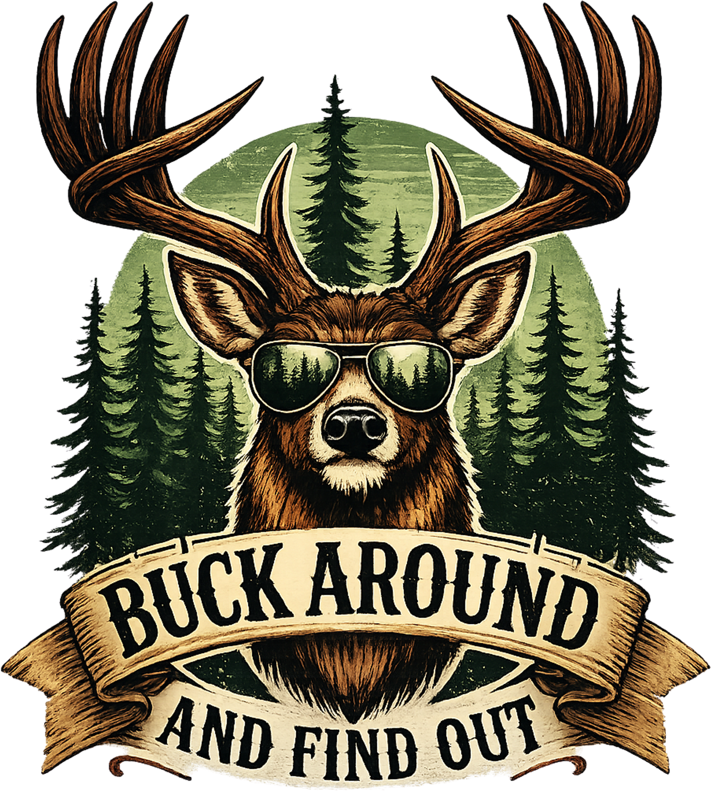 DTF Transfer – HK Buck Around Multi Sizes