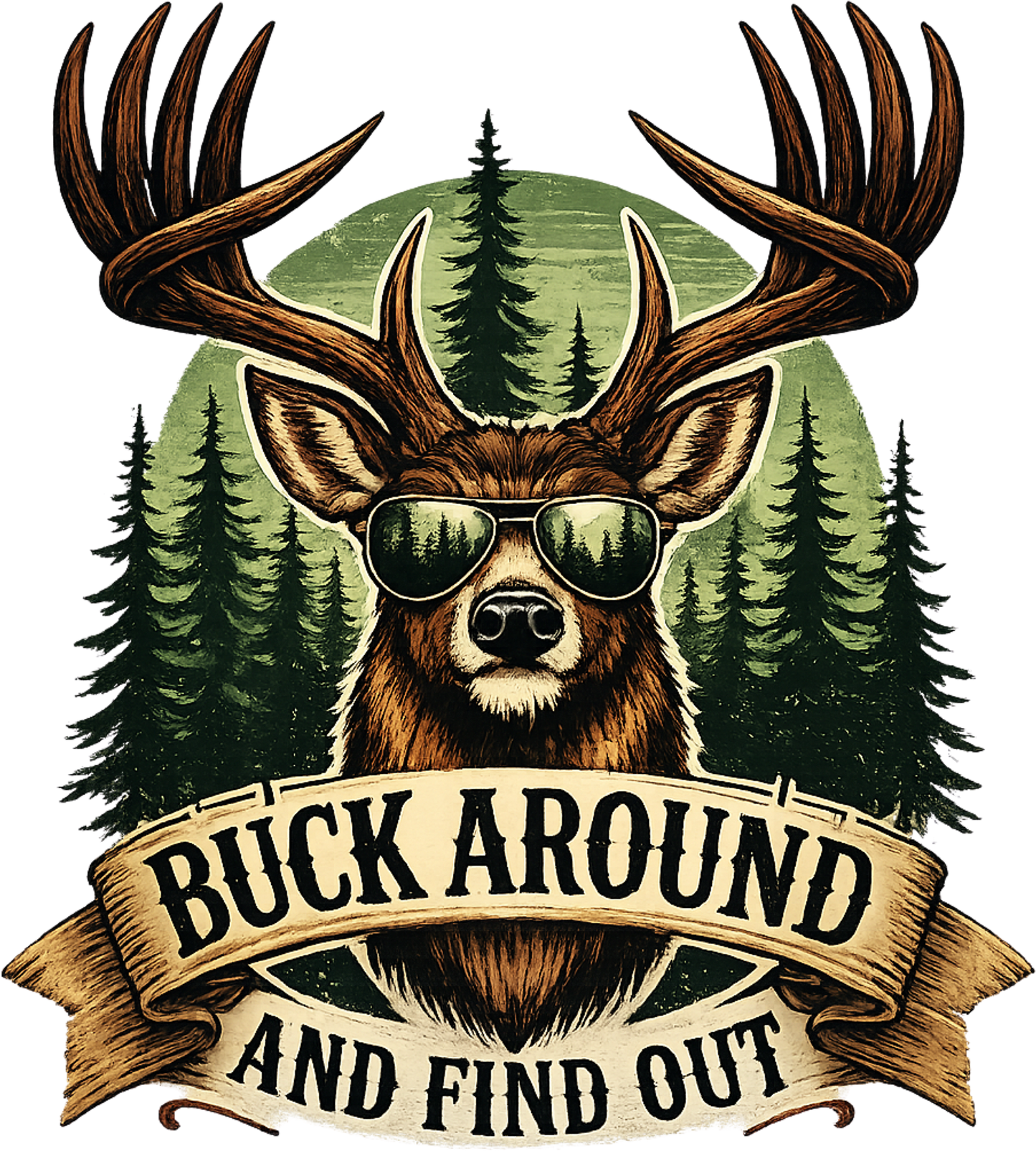 DTF Transfer – HK Buck Around Multi Sizes