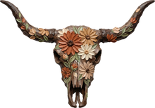 Load image into Gallery viewer, DTF Transfer – Paint Cow Skull Multi Sizes (CO-CS001)
