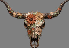 Load image into Gallery viewer, DTF Transfer – Paint Cow Skull Multi Sizes (CO-CS001)
